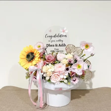 Bloom Box Akrilik Ucapan Wedding Kota Kediri